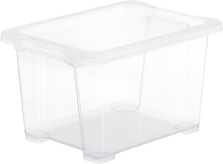 Rotho core basis opbevaringsboks - sæt med 4 - stabelbar - 15 ltr