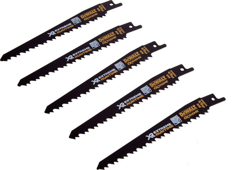 Dewalt tilbehør dt99554-qz xr 152mm 6tpi frem- og tilbagegående savklinger (5 stk) - dt99554-qz