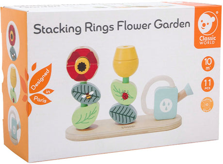 Klassisk verdens træ stak puslespil blomsterhave, 11 stykker.