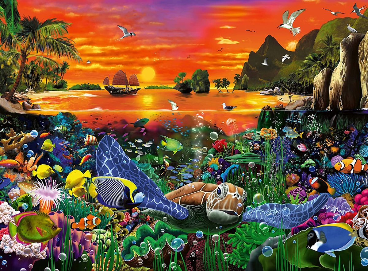 Ravensburger puslespil revskildpadde - puslespil 500 brikker skildpadde.