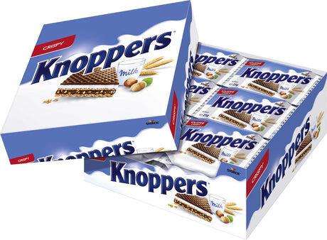 Knoppere - chokoladevafler (æske med 24 stk.) - del småkager ud