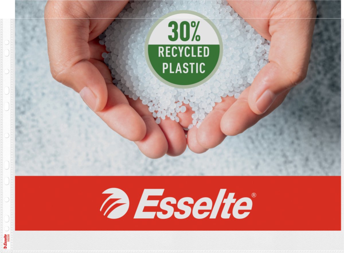 Esselte udstillingstaske - pp - a3 landskab - 30% genbrugsplast - 50 stykker - gennemsigtig