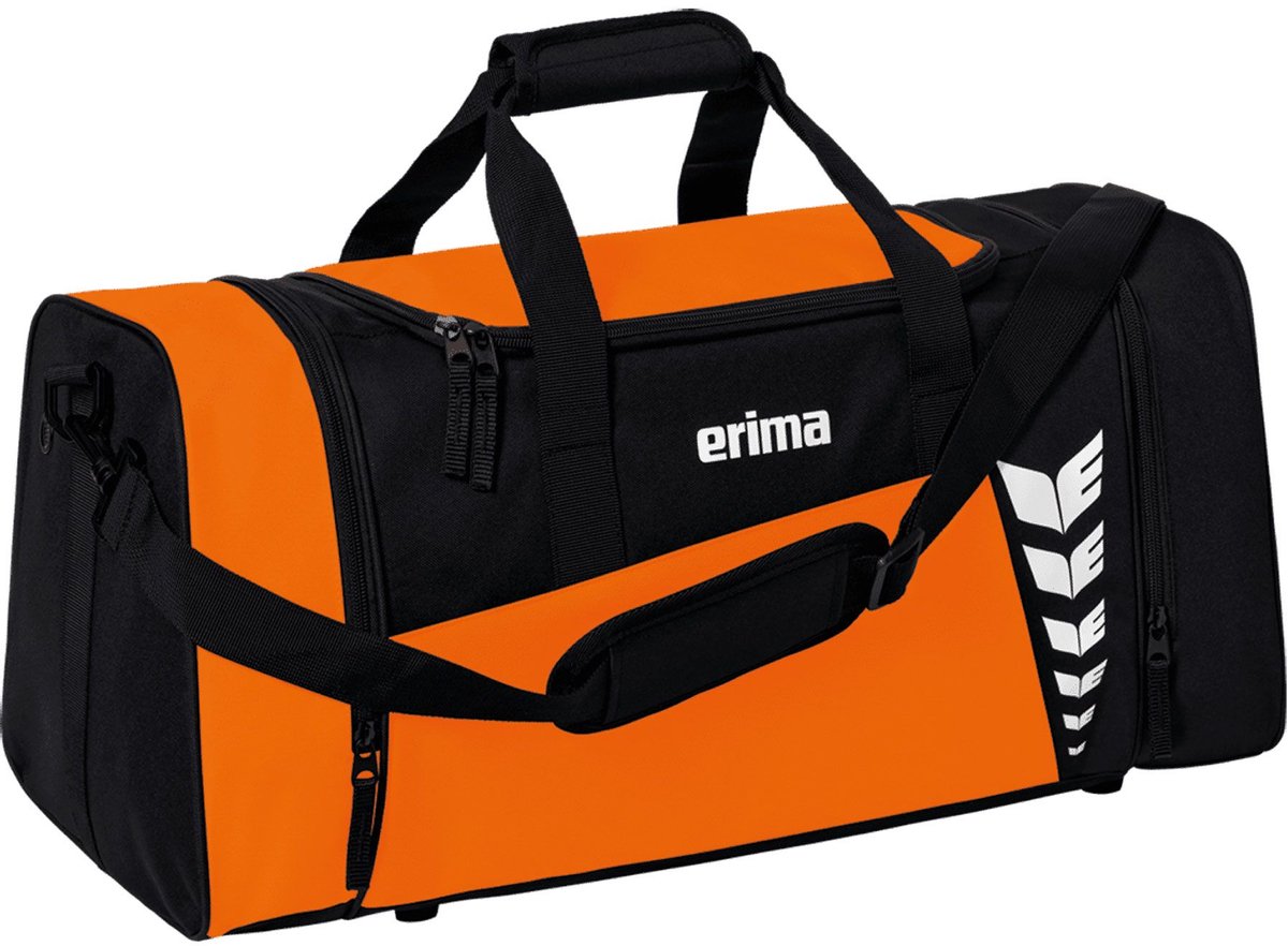 Erima six wings (lille) sportstaske med sidelommer - orange sort | størrelse: s