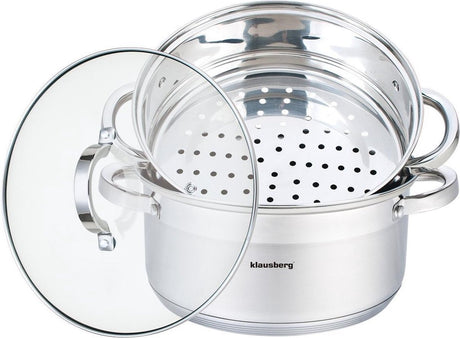 Klausberg 7144 - dampgryde - 3 dele - 24 cm - 5 liter