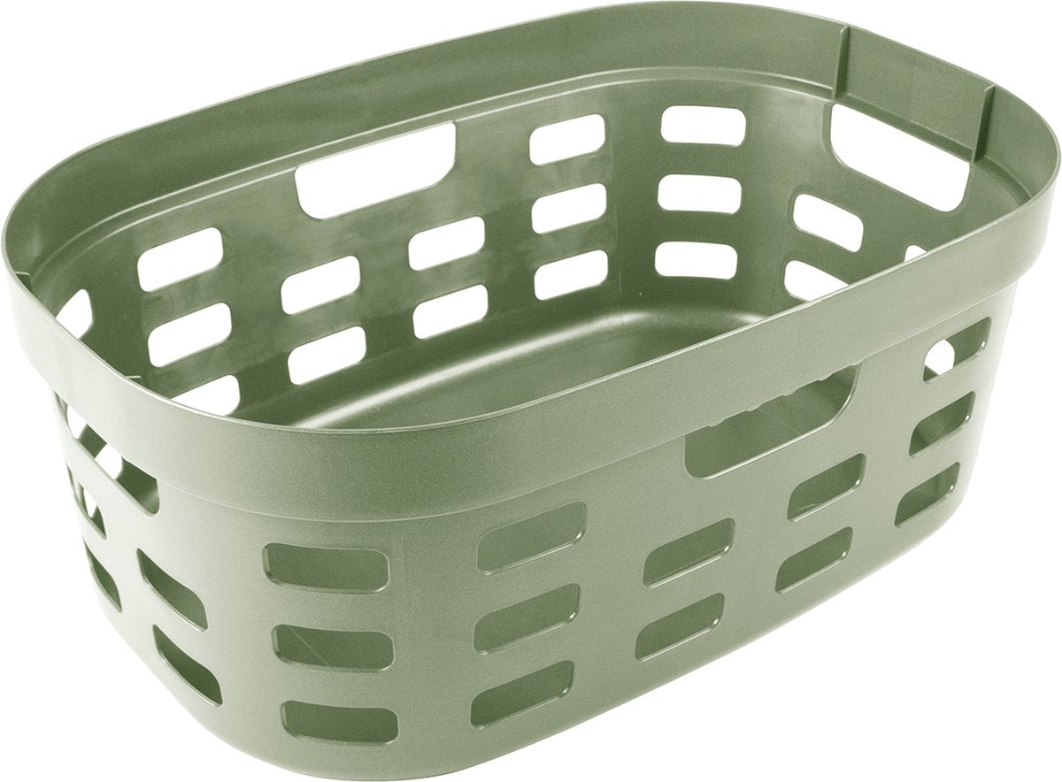 Soltøj sigma vasketøjskurv til hjemmet 45l - 59,8x39,2x23,9 cm - grøn