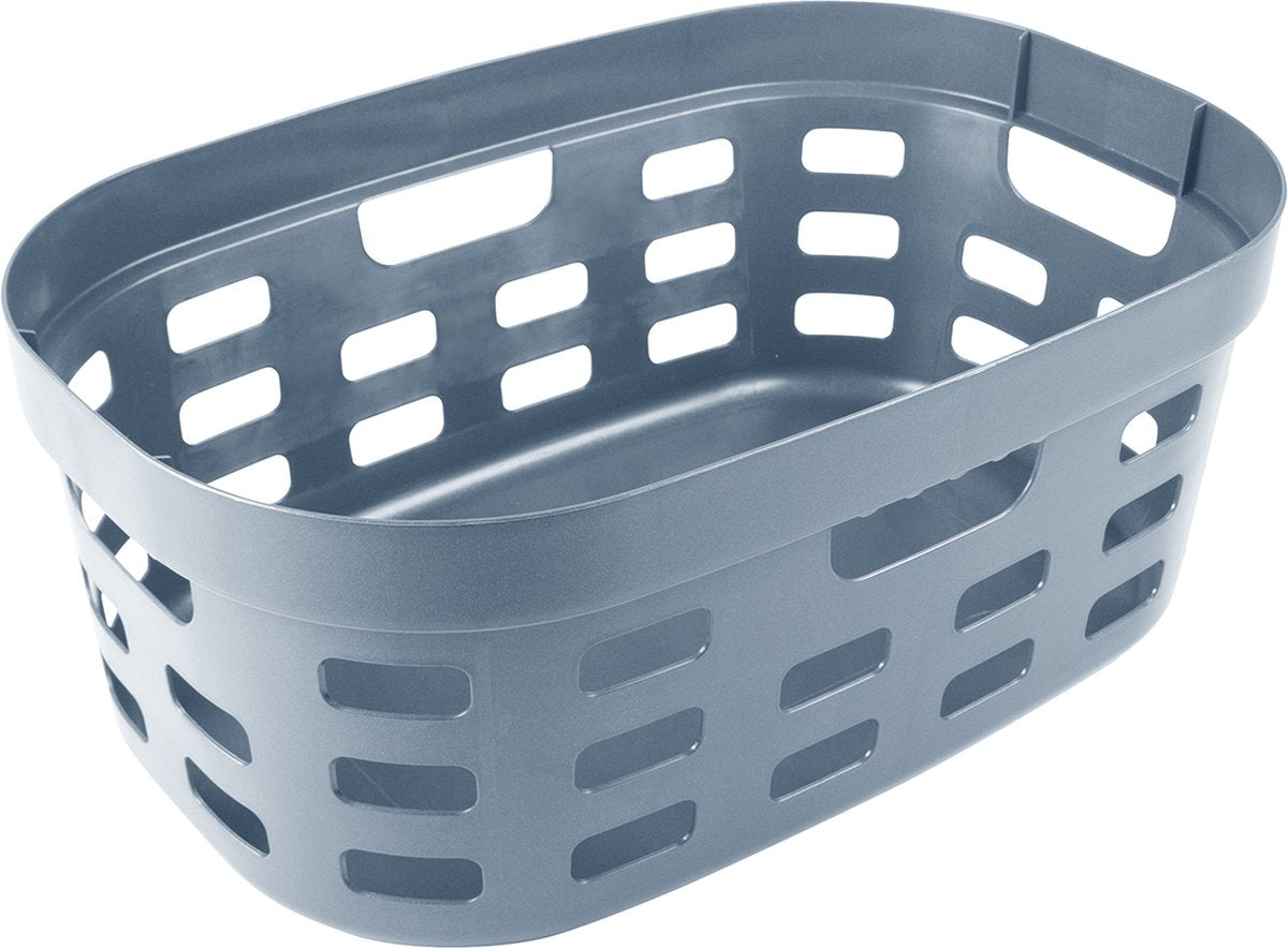 Soltøj sigma vasketøjskurv til hjemmet 45l - 59,8x39,2x23,9 cm - blå
