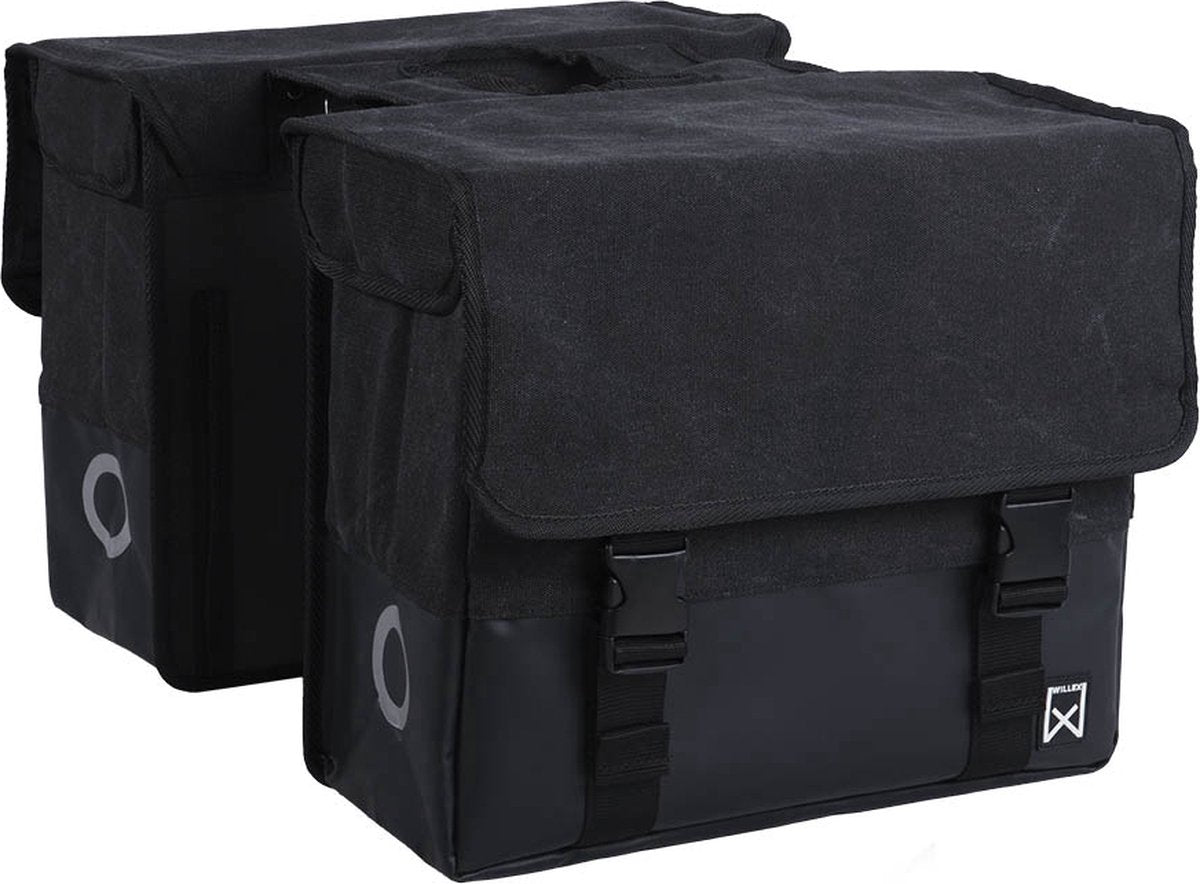 Willex dobbelt kanvas plus taske 40 l sort mat sort