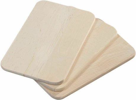 Kesper brød- og morgenmadsbræddersæt - 3x stykker - birketræ - 23 x 15 x 1 cm - naturlig farve - ekstra høj kvalitet