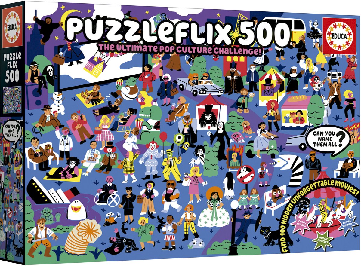 Educa - puslespil - 500 brikker - flix - puslespil