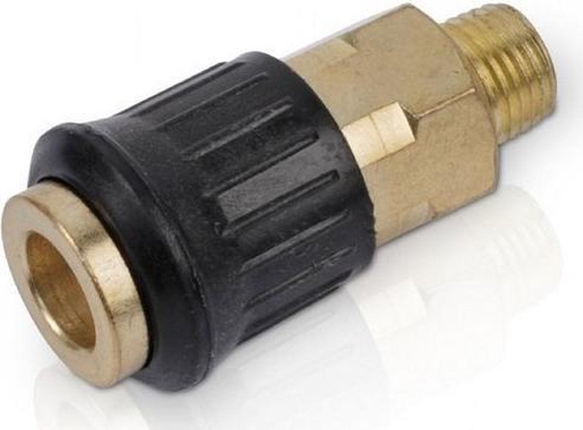 Powerplus powair0254 kompressorkoblinger - universal indvendigt udvendigt gevind - udvendigt gevind 1 4 - 2 stk. - kobber - gummihåndtag