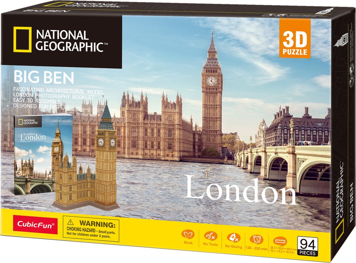 Cubic sjovt 3d-puslespil national geographic big ben