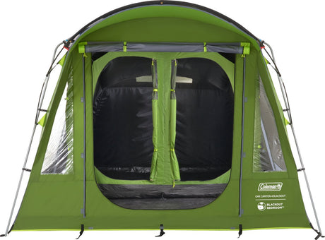 Coleman oak canyon 4 blackout tunneltent – 4 persoons familietent – verduisterende tent – groen