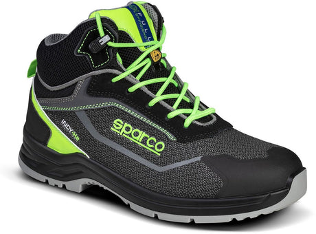 Sparco arbejdssko s3s - indy-he ranger - sort grøn - sort - 44