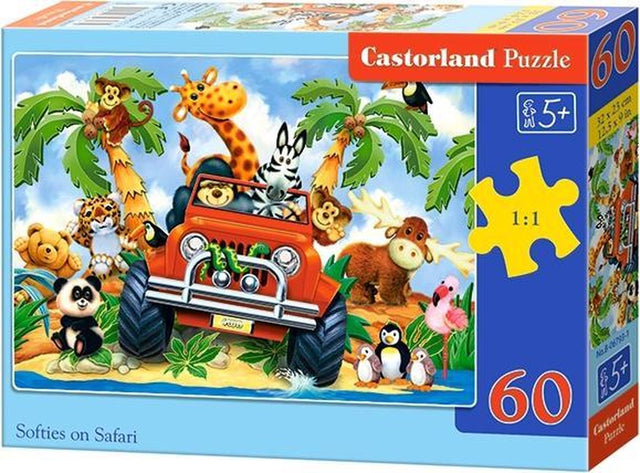 Castorland softies på safari - 60 stk