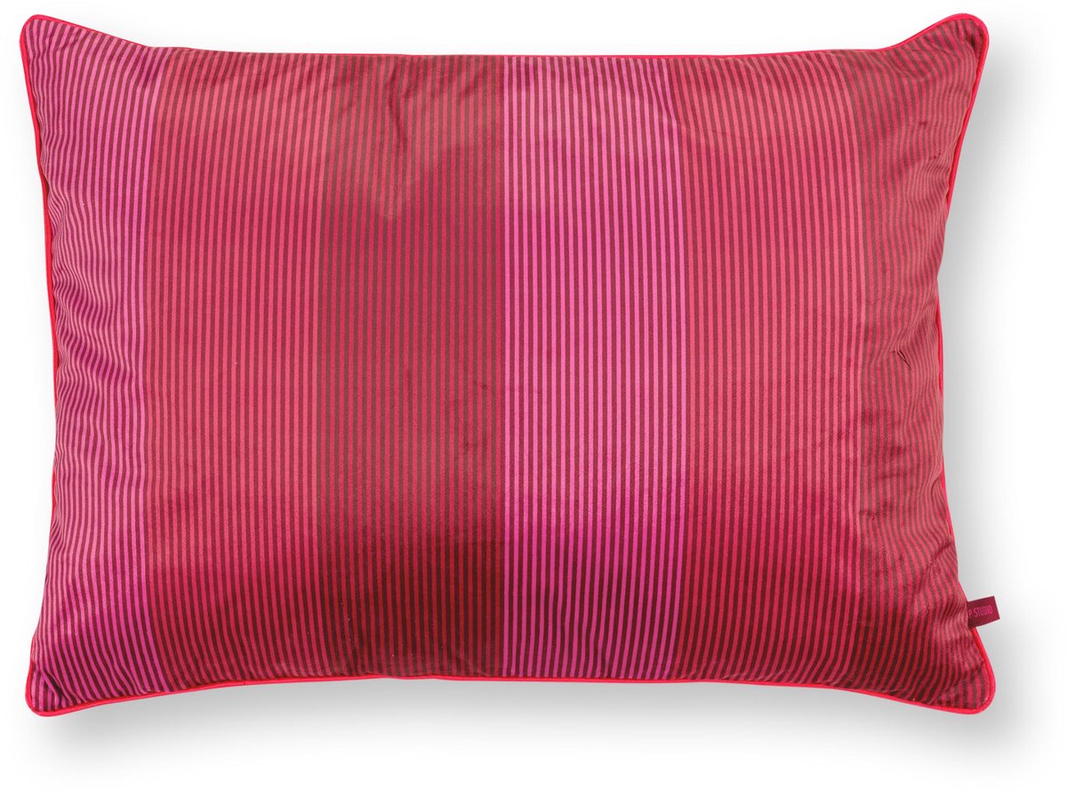 Pip studio sierkussen multi stripe - kussen voor de woonkamer - rood - 50x70cm