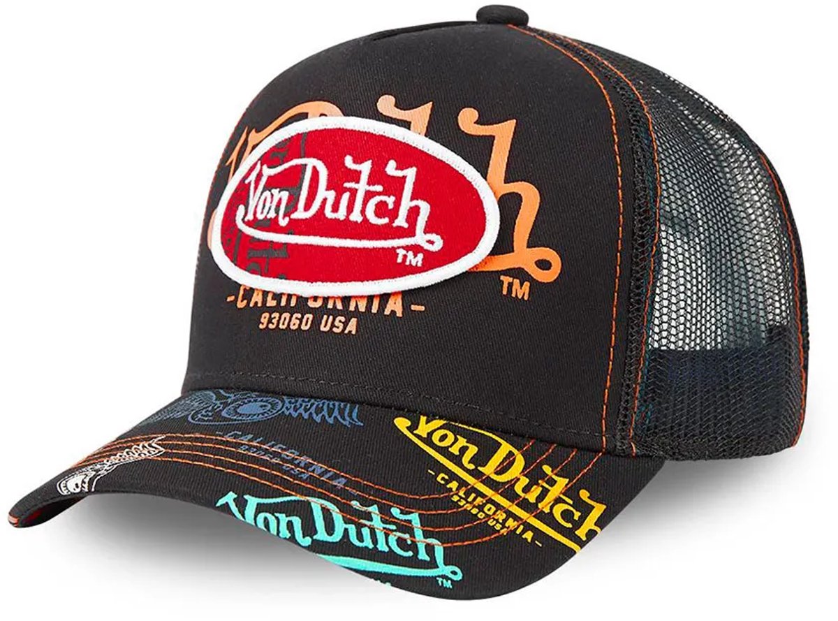 Von dutch - snapback trucker cap bh bla2 | én størrelse | justerbar | trykknapper - sort