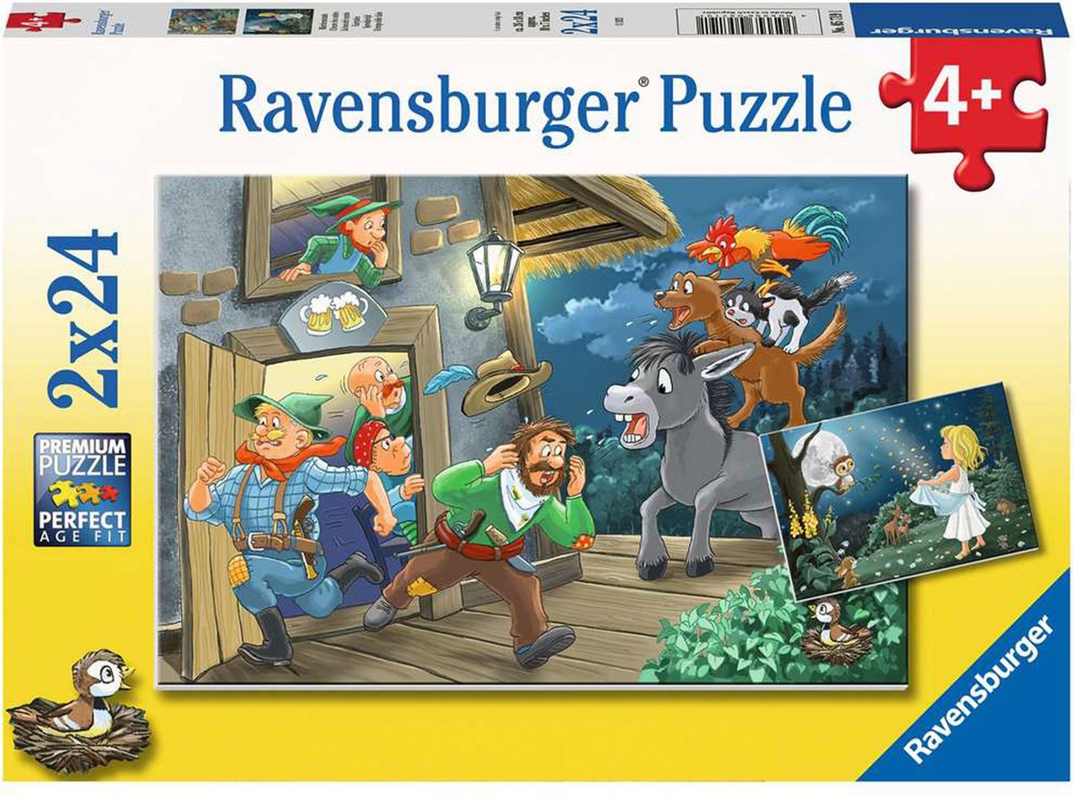 Ravensburger puslespil eventyr - puslespil - 2x24 brikker