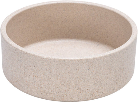 Designed by lotte noor voerbak hond - eetbak drinkbak - vaatwasserbestendig - bamboe - beige - 12 cm