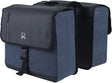 Willex - dobbelt canvas bisonyl taske - 30 liter - universal vedhæftning - sort blå
