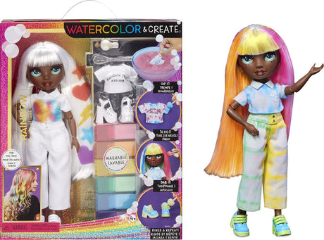 Rainbow high watercolor create modepop - groene ogen