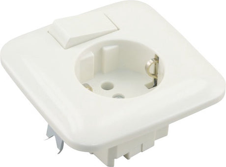 Busch-Jaeger refleks indbygget bundelement kombination vægudtag (toilet) ra 1-vejs + skiftekontakt polar hvid
