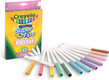Crayola - super spidser - tusch - 12 pastel tusch med super spids - til børn