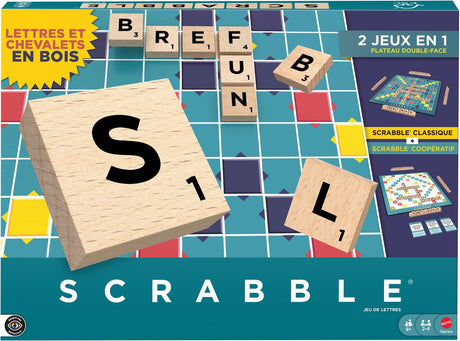 Mattel spil Scrabble - med træklodser - fransk udgave