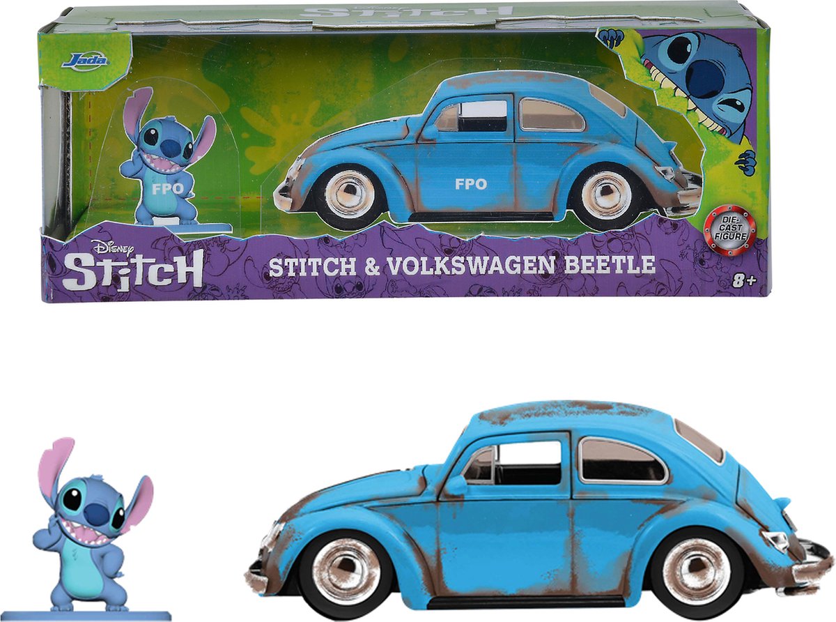 Jada legetøj - lilo og stitch - 1959 vw beetle - 1:32 - legetøjskøretøj