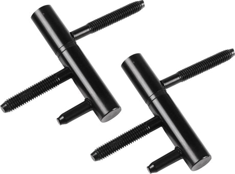 Starx - inboor paumelle (scharnier) - voor opdekdeur - voor houten kozijnen-75 x 14 mm - zwart - 2 stuks