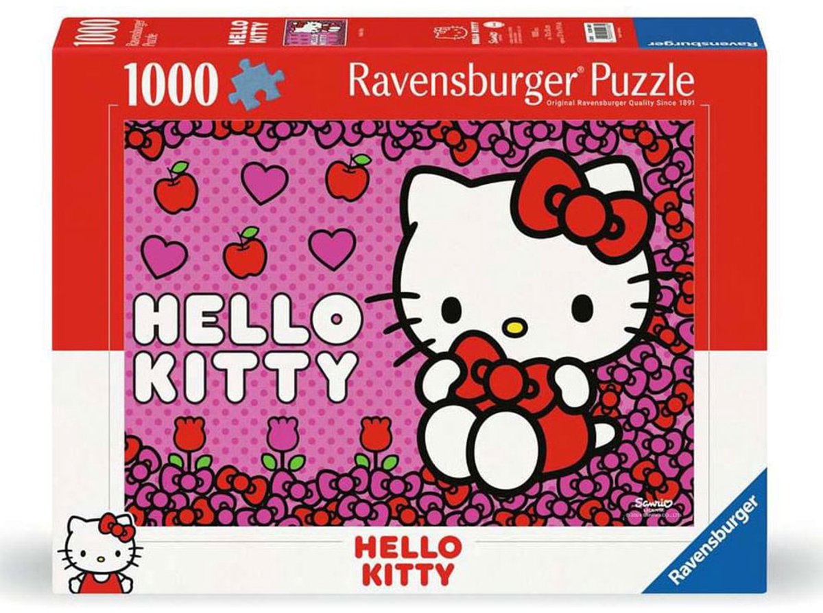 Ravensburger hello kitty puslespil - 1000 brikker - tegneserielegetøj.