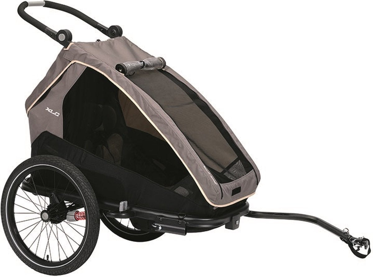 Xlc monos cykeltrailer - grå - bs-c09 - klapvogn - jogger