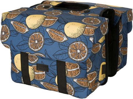 Fastrider nyla - dubbele fietstas - 32l - waterafstotend recycled polyester - mik systeem - geel - reflectie - regenoren