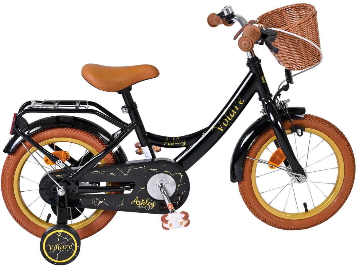 Volare ashley børnecykel - piger - 14 tommer - sort