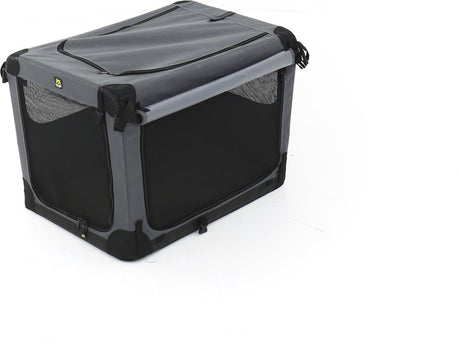Maelson - hundekasse - foldbar - blød - sort - stor