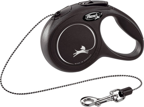 Flexi new classic cord - optrækkelig snor katte - ny klassisk kattesnor xs sort