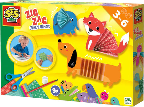 Ses kreative ses zig zag origami dyr