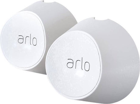 Arlo Magnetic Wall Mount (Hvid) - Vægmontering - Certificeret tilbehør - Magnetic Wall Mount, Vejrbestandig - Kompatibel med Ultra 2, Ultra, Pro 5, Pro 4, Pro 3 Sikkerhedskameraer, Sæt med 2 - VMA5000-10000S