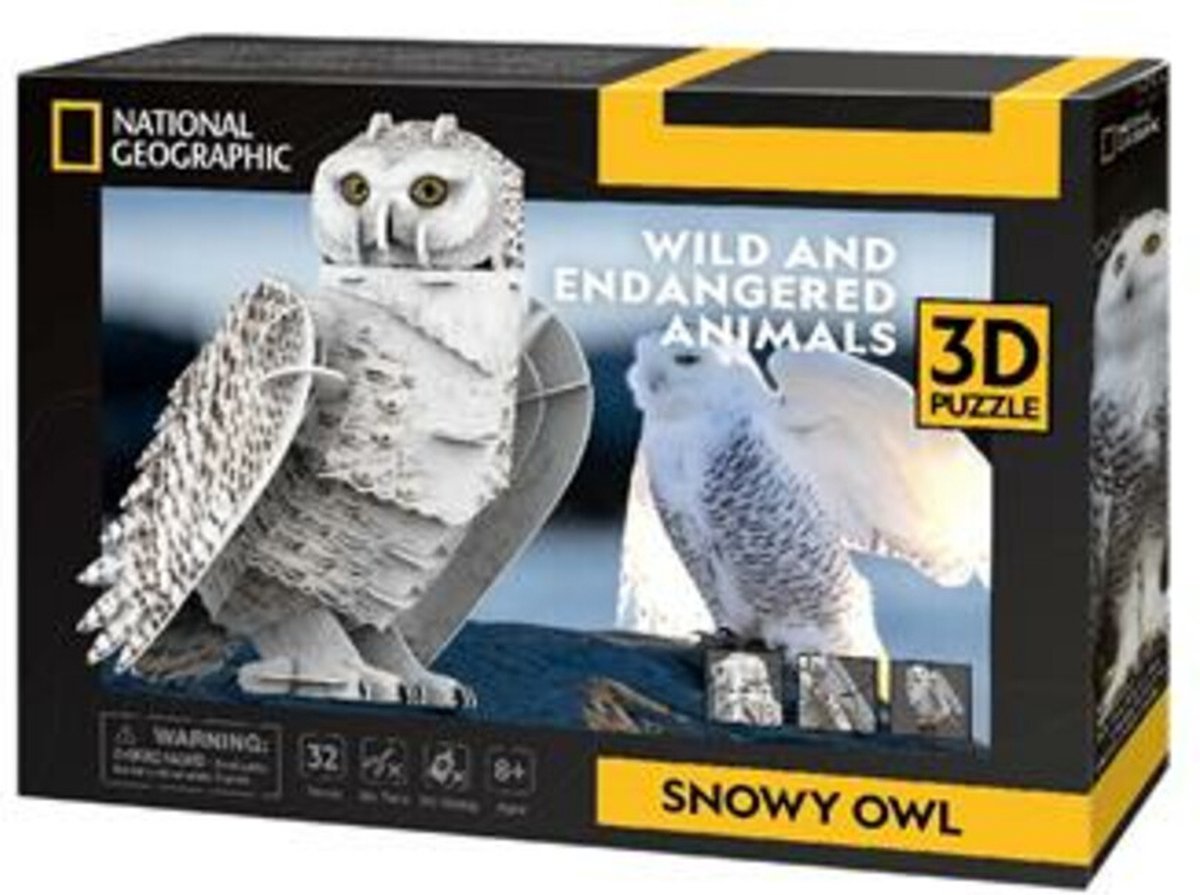 National geographic 3d puslespil med sneugle