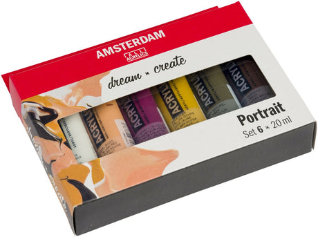 Amsterdam standard serie akrylmaling portrætsæt | 6 × 20 ml