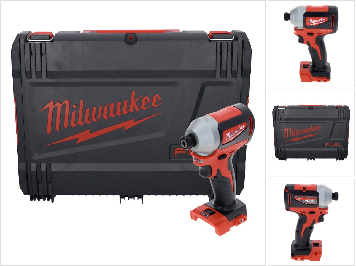 Milwaukee m18 blid2-0x 18v li-ion batteri slagskruetrækker - børsteløs - 180nm