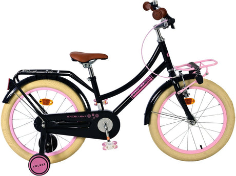Volare fremragende børns cykel - piger - 18 tommer - sort - 95% samlet