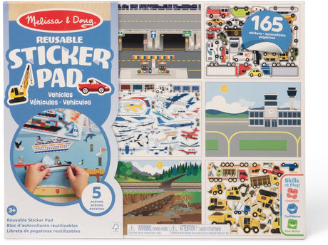 Melissa doug – herbruikbaar stickerboek – voertuigen – 165 stickers