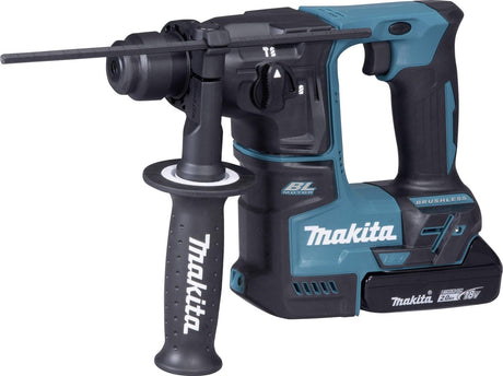 Makita hebr171raj 18v li-ion batteri sds-plus hammerboresæt (2x 2,0ah batteri) i mbox - 1,2j - børsteløs