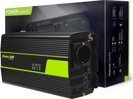 Green cell inverter 24v til 230v 1000w modificeret sinusbølge.