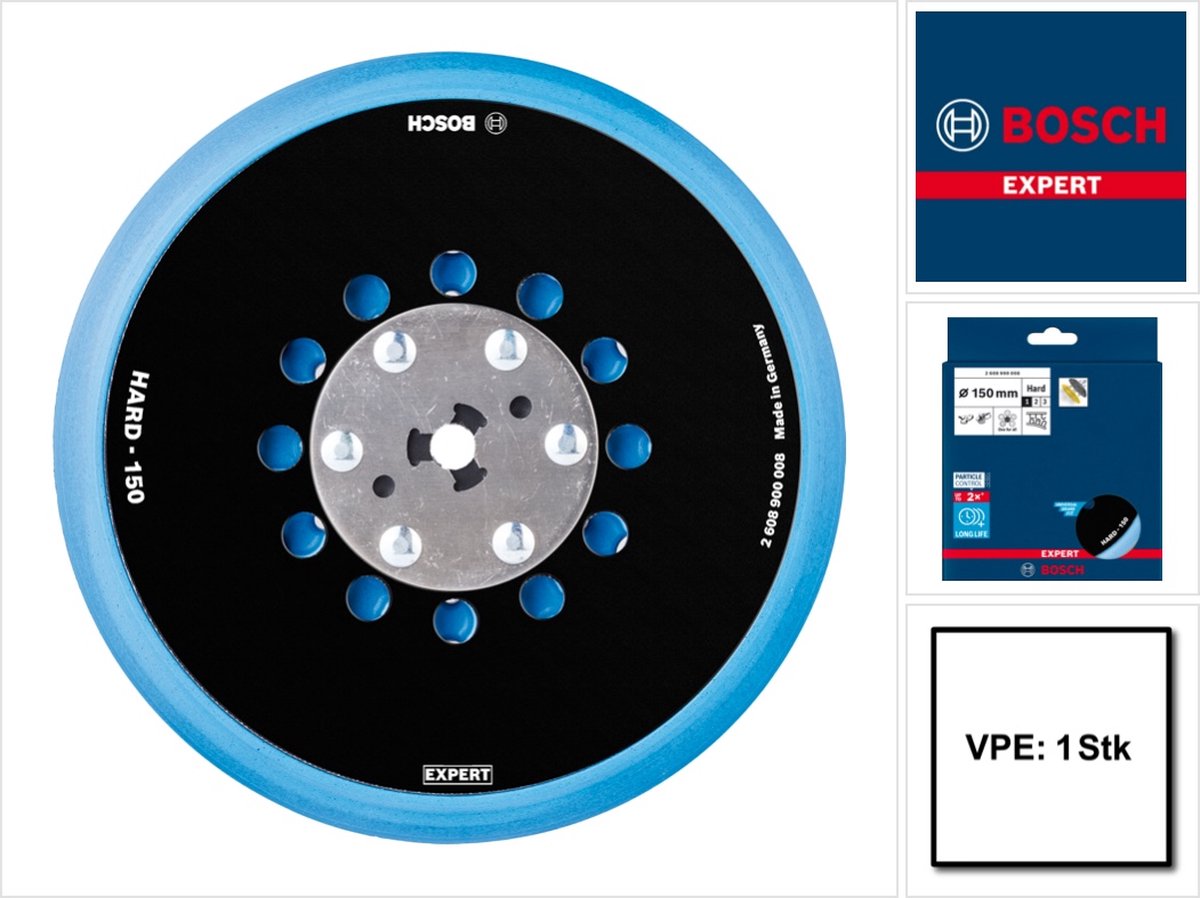 Bosch expert multihuls universal støttepude 150 mm hård - 26089...