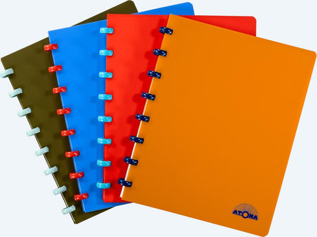 Atoma natur notesbog, ft a5, 144 sider, linet, assorterede farver 10 stk.