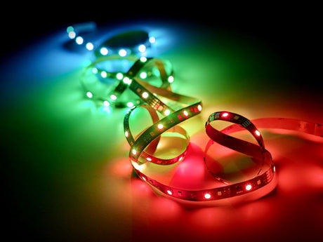 Rl live your light reality racer LED strip - sort - LED RGBW 10W - længde 5 m - kan afkortes - integreret lysdæmper - hukommelsesfunktion - fjernbetjening - RGB farveskifter - lydkontrol