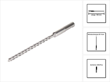 Makita tilbehør p4s: sds-plus boremaskine 6x165mm - b-57978 - b-57978
