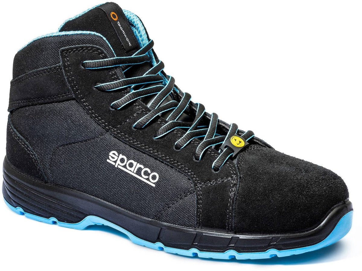 Sparco arbejdssko s3s - horizon fargo - sort blå - sort - 48
