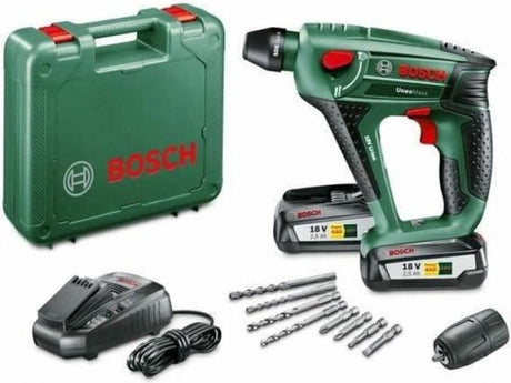 Bosch uneo maxx akku borehammer - med 2x 18 v batterier og oplader - med kuffert